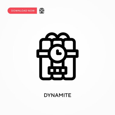 Dinamit Basit vektör simgesi. Web sitesi veya mobil uygulama için modern, basit düz vektör çizimi
