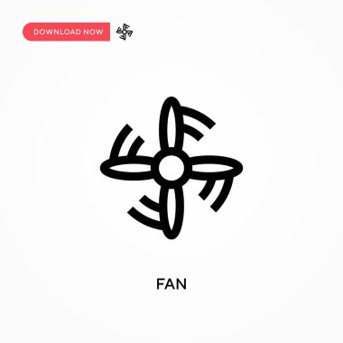 Fan Basit vektör simgesi. Web sitesi veya mobil uygulama için modern, basit düz vektör çizimi
