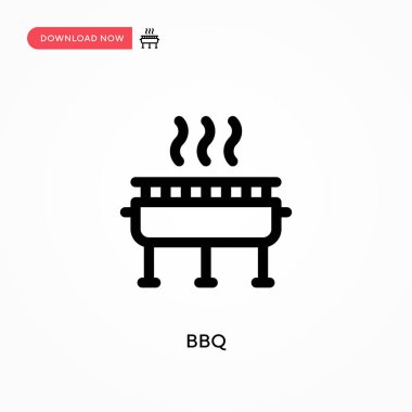 Bbq Basit vektör simgesi. Web sitesi veya mobil uygulama için modern, basit düz vektör çizimi