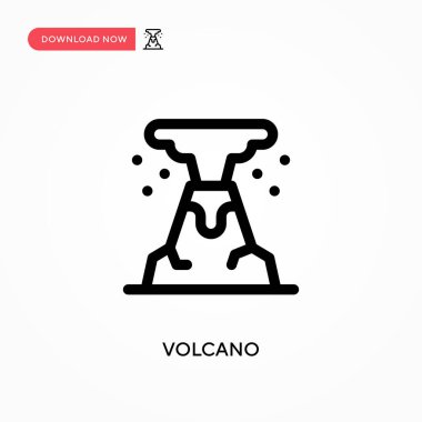 Volkan basit vektör simgesi. Web sitesi veya mobil uygulama için modern, basit düz vektör çizimi