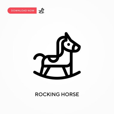 Sallanan at basit vektör simgesi. Web sitesi veya mobil uygulama için modern, basit düz vektör çizimi