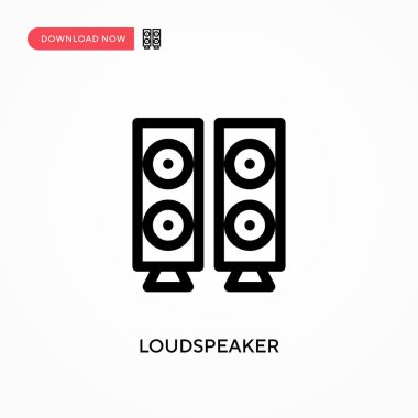 Hoparlör basit vektör simgesi. Web sitesi veya mobil uygulama için modern, basit düz vektör çizimi