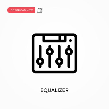 Ekolayzır Basit vektör simgesi. Web sitesi veya mobil uygulama için modern, basit düz vektör çizimi