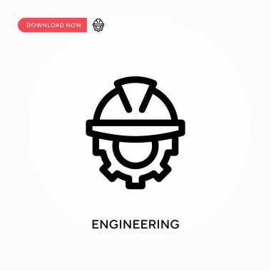 Mühendislik basit vektör simgesi. Web sitesi veya mobil uygulama için modern, basit düz vektör çizimi