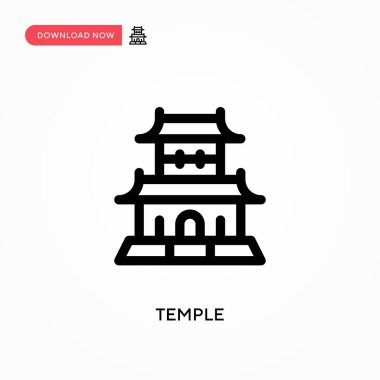 Temple Simple vektör simgesi. Web sitesi veya mobil uygulama için modern, basit düz vektör çizimi