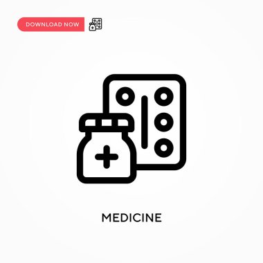 Medicine Simple vektör simgesi. Web sitesi veya mobil uygulama için modern, basit düz vektör çizimi