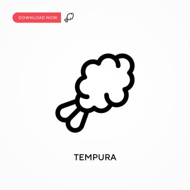 Tempura Basit vektör simgesi. Web sitesi veya mobil uygulama için modern, basit düz vektör çizimi