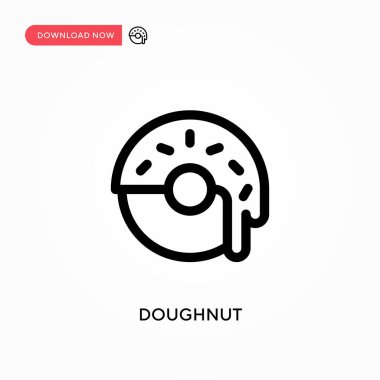 Çörek basit vektör ikonu. Web sitesi veya mobil uygulama için modern, basit düz vektör çizimi