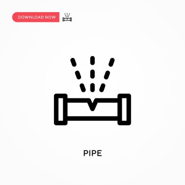 Basit Boru vektör simgesi. Web sitesi veya mobil uygulama için modern, basit düz vektör çizimi