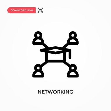 Ağ Basit vektör simgesi. Web sitesi veya mobil uygulama için modern, basit düz vektör çizimi