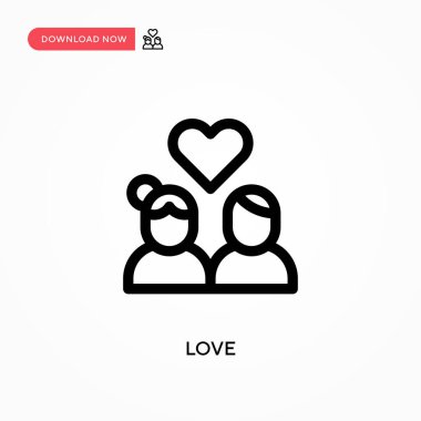 Love Simple vektör simgesi. Web sitesi veya mobil uygulama için modern, basit düz vektör çizimi