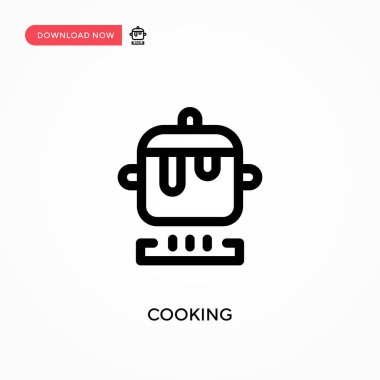 Basit vektör simgesi pişiriliyor. Web sitesi veya mobil uygulama için modern, basit düz vektör çizimi