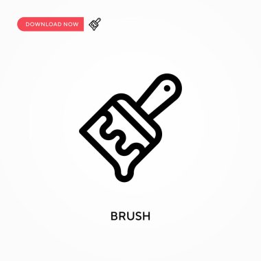Basit bir vektör simgesi fırçala. Web sitesi veya mobil uygulama için modern, basit düz vektör çizimi