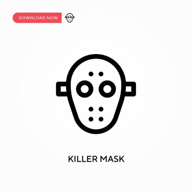 Öldürücü maske Basit vektör simgesi. Web sitesi veya mobil uygulama için modern, basit düz vektör çizimi