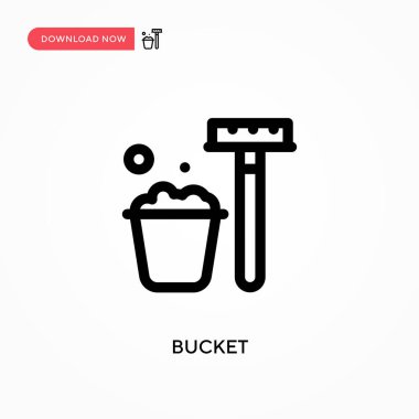 Kova Basit vektör simgesi. Web sitesi veya mobil uygulama için modern, basit düz vektör çizimi