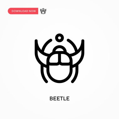Böcek Basit vektör simgesi. Web sitesi veya mobil uygulama için modern, basit düz vektör çizimi
