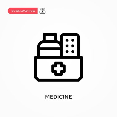 Medicine Simple vektör simgesi. Web sitesi veya mobil uygulama için modern, basit düz vektör çizimi