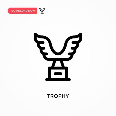 Kupa basit vektör simgesi. Web sitesi veya mobil uygulama için modern, basit düz vektör çizimi