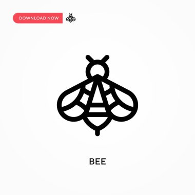 Arı Basit vektör simgesi. Web sitesi veya mobil uygulama için modern, basit düz vektör çizimi