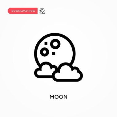 Ay basit vektör simgesi. Web sitesi veya mobil uygulama için modern, basit düz vektör çizimi