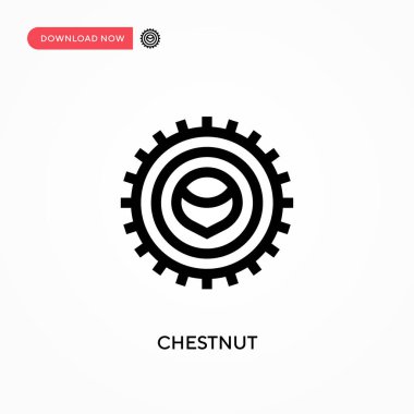 Chestnut Basit vektör simgesi. Web sitesi veya mobil uygulama için modern, basit düz vektör çizimi