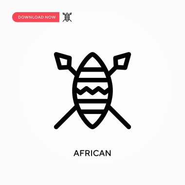 Afrika basit vektör simgesi. Web sitesi veya mobil uygulama için modern, basit düz vektör çizimi