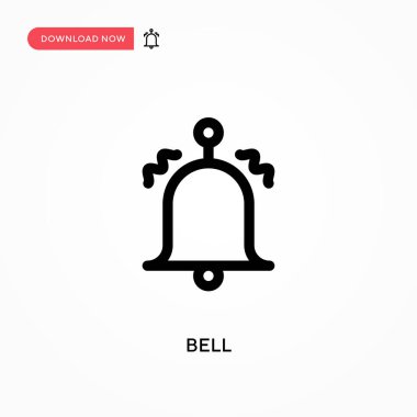 Bell Basit vektör simgesi. Web sitesi veya mobil uygulama için modern, basit düz vektör çizimi