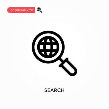 Basit vektör simgesini ara. Web sitesi veya mobil uygulama için modern, basit düz vektör çizimi