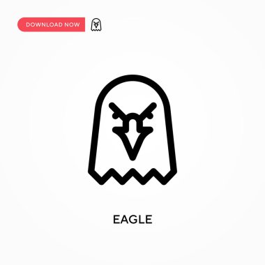 Kartal Basit vektör simgesi. Web sitesi veya mobil uygulama için modern, basit düz vektör çizimi