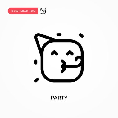 Parti Basit vektör simgesi. Web sitesi veya mobil uygulama için modern, basit düz vektör çizimi