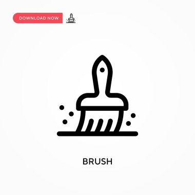 Basit bir vektör simgesi fırçala. Web sitesi veya mobil uygulama için modern, basit düz vektör çizimi