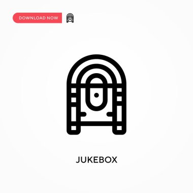 Jukebox Basit vektör simgesi. Web sitesi veya mobil uygulama için modern, basit düz vektör çizimi