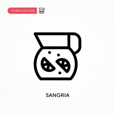Sangria Basit vektör simgesi. Web sitesi veya mobil uygulama için modern, basit düz vektör çizimi