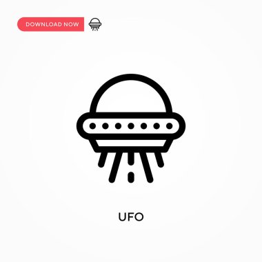 Ufo Basit vektör simgesi. Web sitesi veya mobil uygulama için modern, basit düz vektör çizimi