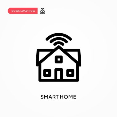 Akıllı ev Basit vektör simgesi. Web sitesi veya mobil uygulama için modern, basit düz vektör çizimi