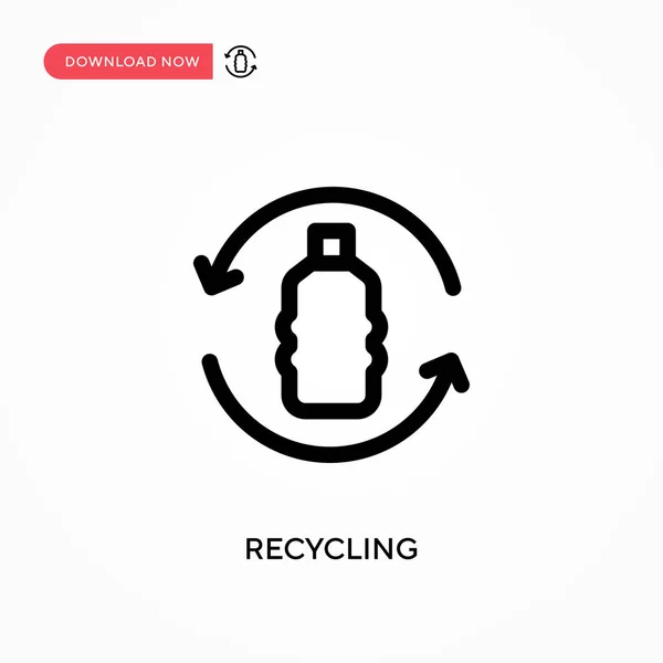Recycling Simple Vector Icon Modern Simple Flat Vector Illustration Web — Stock Vector