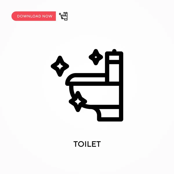 Toalete Ícone Vetorial Simples Ilustração Vetorial Plana Moderna Simples Para —  Vetores de Stock