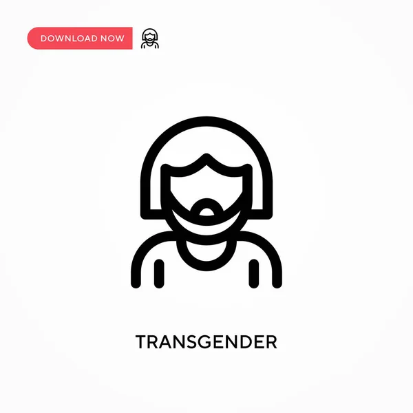 Transgender Semplice Icona Vettoriale Moderna Semplice Illustrazione Vettoriale Piatta Sito — Vettoriale Stock