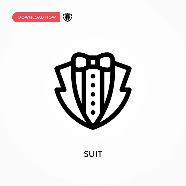 Suit Simple Vector Icon Modern Simple Flat Vector Illustration Web — Stock Vector