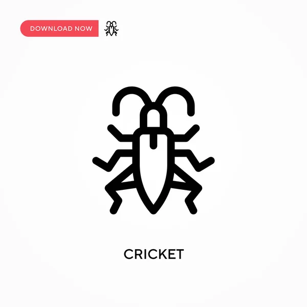 Cricket Icono Vector Simple Moderno Simple Ilustración Vector Plano Para — Vector de stock