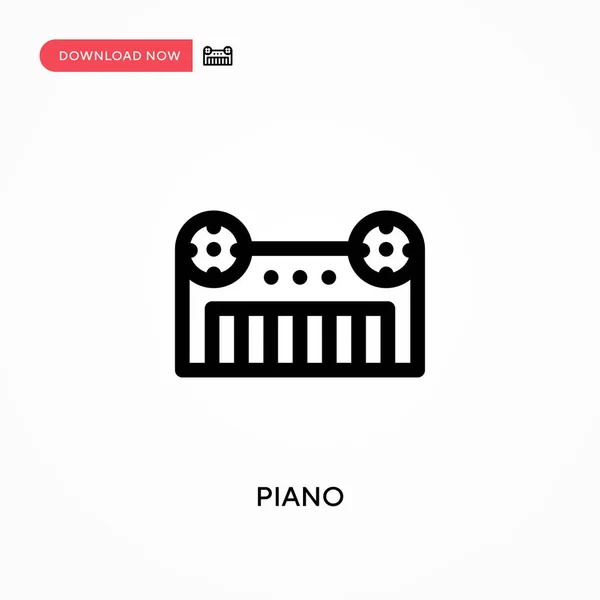 Piano Simple Icono Vector Moderno Simple Ilustración Vector Plano Para — Vector de stock