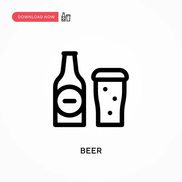 Bier Einfaches Vektor Symbol Moderne Einfache Flache Vektordarstellung Für Website — Stockvektor
