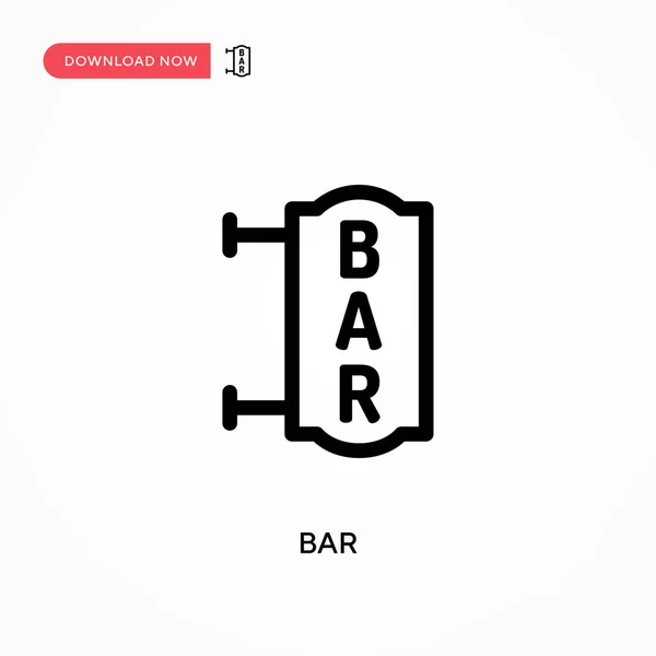 Bar Einfaches Vektorsymbol Moderne Einfache Flache Vektordarstellung Für Website Oder — Stockvektor