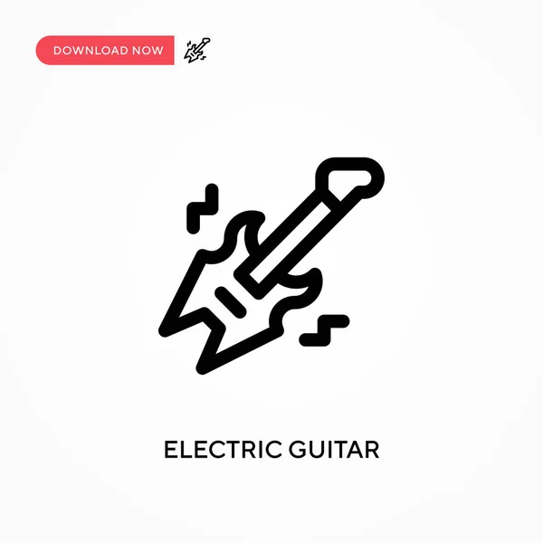 Guitare Électrique Icône Vectorielle Simple Illustration Vectorielle Plate Moderne Simple — Image vectorielle