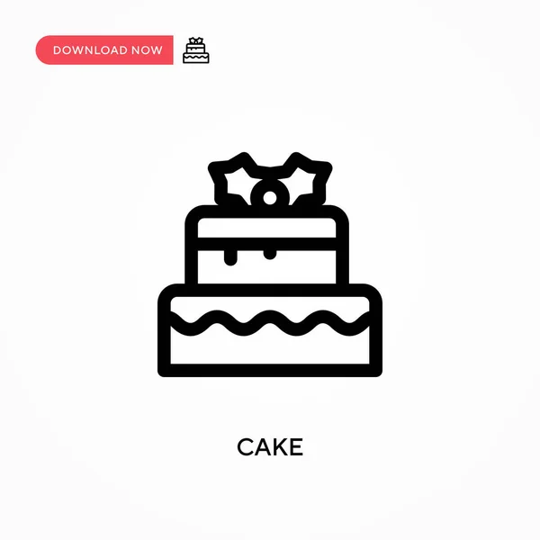 Cake Eenvoudige Vector Icoon Moderne Eenvoudige Platte Vectorillustratie Voor Website — Stockvector