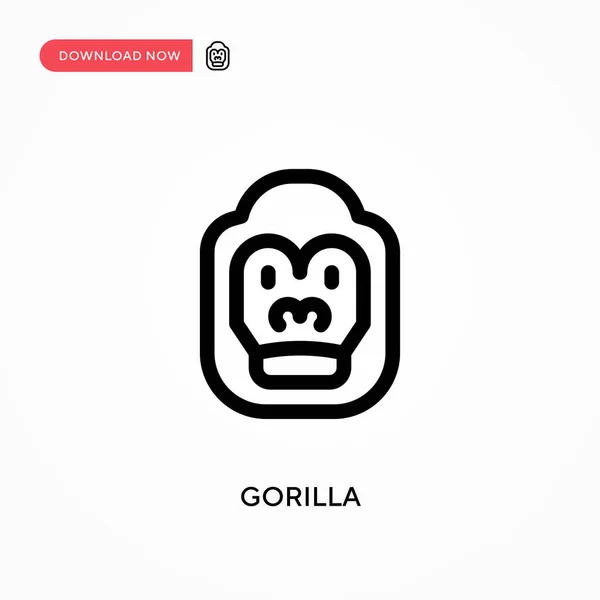 Gorilla Eenvoudige Vector Icoon Moderne Eenvoudige Platte Vectorillustratie Voor Website — Stockvector