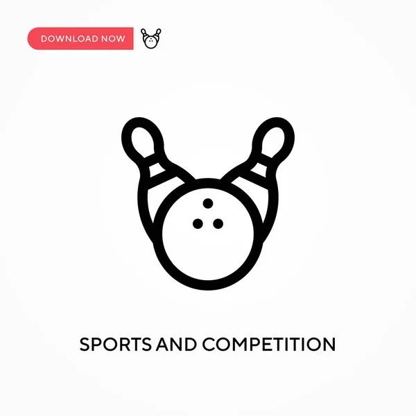 Sport Compétition Icône Vectorielle Simple Illustration Vectorielle Plate Moderne Simple — Image vectorielle