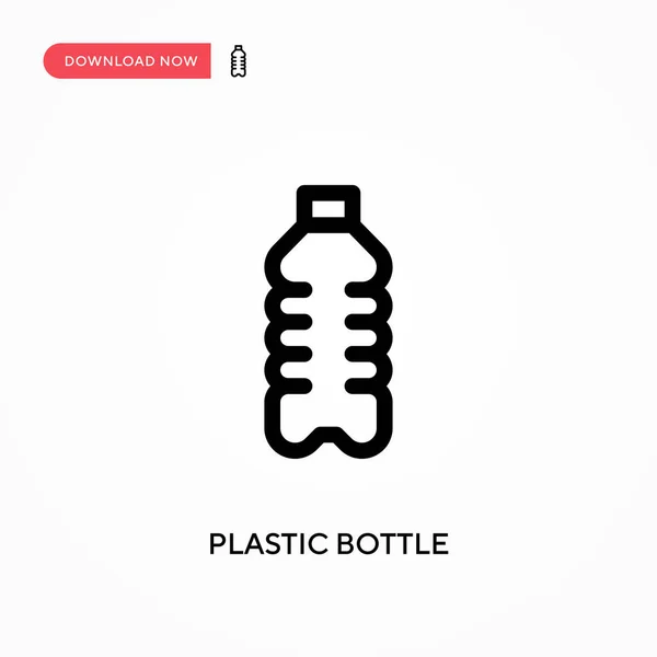 Plastik şişe basit vektör simgesi. Web sitesi veya mobil uygulama için modern, basit düz vektör çizimi
