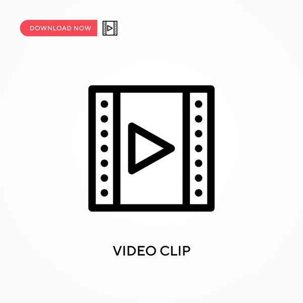 Videóklip Egyszerű Vektor Ikon Modern Egyszerű Lapos Vektor Illusztráció Weboldalhoz — Stock Vector