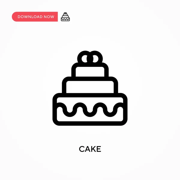 Cake Eenvoudige Vector Icoon Moderne Eenvoudige Platte Vectorillustratie Voor Website — Stockvector